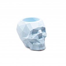 Вазон для суккулентов Geometric Skull Blue